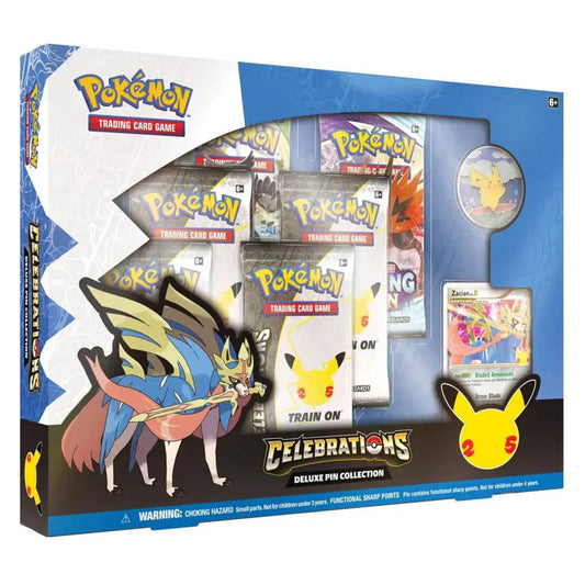 Pokémon TCG Celebrations Zacian Deluxe Pin Collection Box